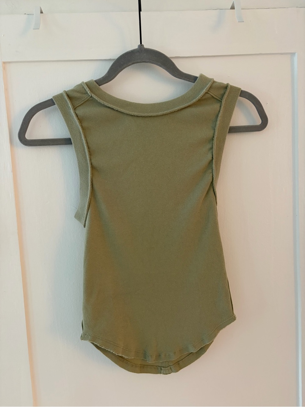 Free people Olive Green Ribbed Tank Top